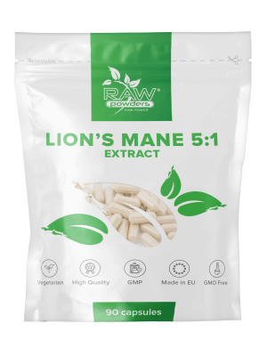 Lion's Mane 5:1 ekstraktas (500 mg 90 kapsulių)
