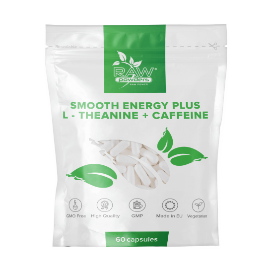 Smooth Energy Plus (L-teaninas + Kofeinas) (60 kapsulių)