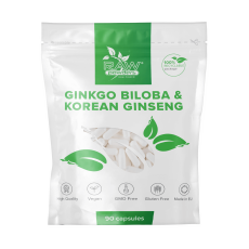 Ginkmedžio ekstraktas 3000 mg + Korėjos ženšenis, 1000 mg, 90 kapsulių