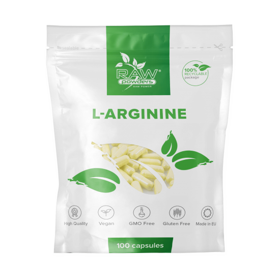 L-argininas (500 mg 100 kapsulių)