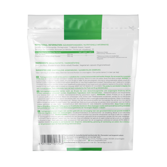 Sea Moss 250 mg & Bladderwrack 250 mg (90 kapsulių) Sea Moss 250 mg & Bladderwrack 250 mg (90 kapsulių)