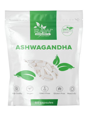 Ašvaganda (Ashwagandha), 500 mg, 60 kapsulių