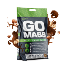 Baltymai GO MASS GAINER, 5 kg (šokolado ir lazdyno riešutų skonio)