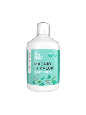 Magnio ir kalcio kompleksas, skystas maisto papildas, 500 ml