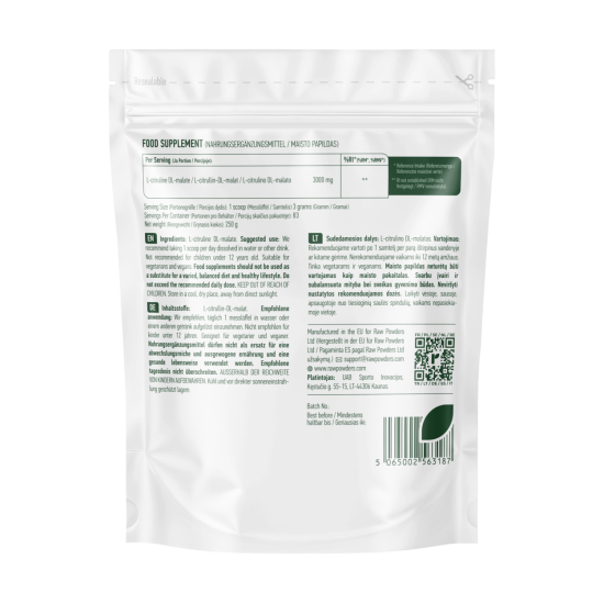 Citrulino malatas, milteliai, 250 g