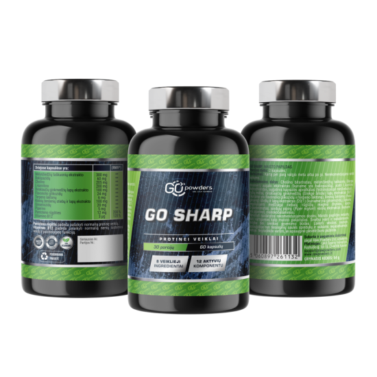 Go Powders "Go Sharp" (60 kapsulių)