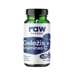 Bioaktyvi geležis su vitaminu C, 90 kapsulių