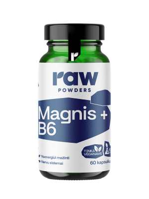 Bioaktyvus magnis su vitaminu B6 PLUS, 60 kapsulių