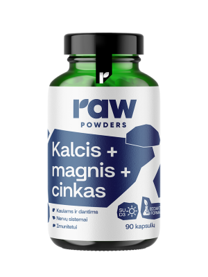 Kalcis, magnis, cinkas PLUS, 90 kapsulių