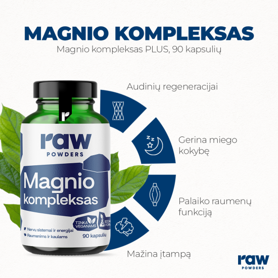 Magnio kompleksas PLUS, 90 kapsulių