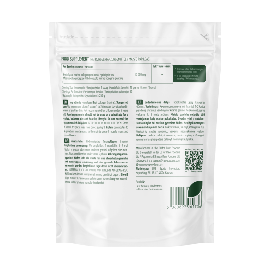 Hidrolizuotas jūrinis kolagenas, 250 g