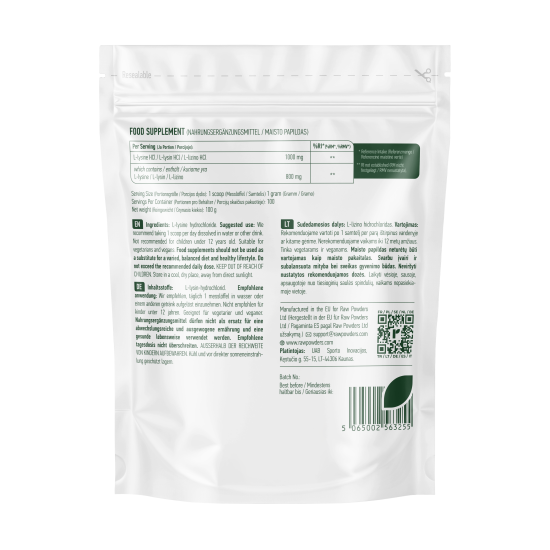 L-Lizinas (L-Lysine), milteliai, 100 g