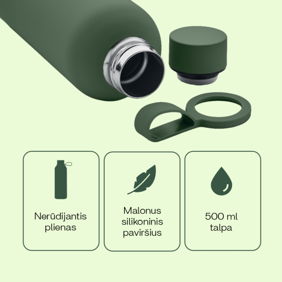Raw Powders metalinė gertuvė, 500 ml
