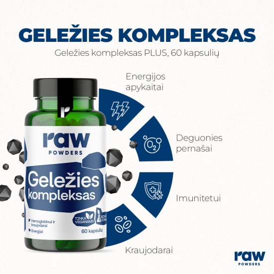 Geležies kompleksas PLUS, 60 kapsulių