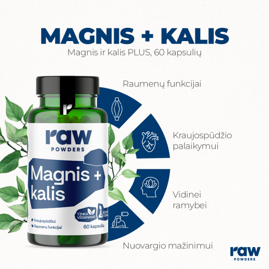 Magnis ir kalis PLUS, 60 kapsulių