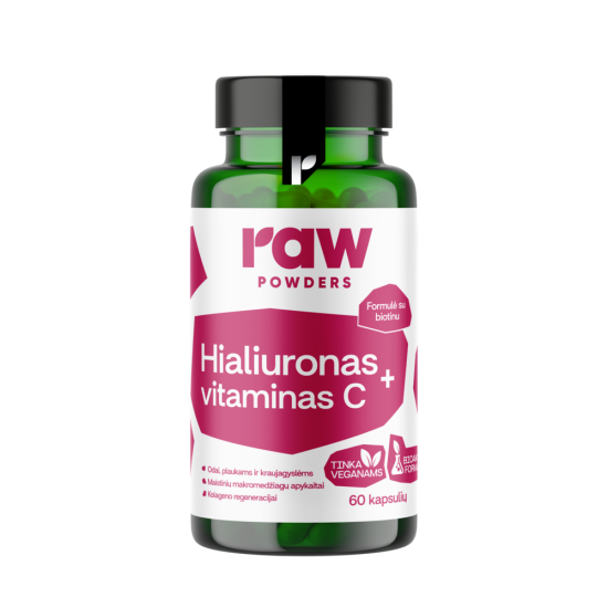 Hialuronas + vitaminas C, 60 kapsulių Hialuronas + vitaminas C, 60 kapsulių