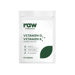 Vitaminas D3 + Vitaminas K2, 14 tablečių Vitaminas D3 + Vitaminas K2, 14 tablečių
