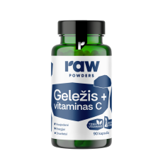 Bioaktyvi geležis su vitaminu C, 90 kapsulių