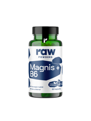 Bioaktyvus magnis su vitaminu B6 PLUS, 60 kapsulių