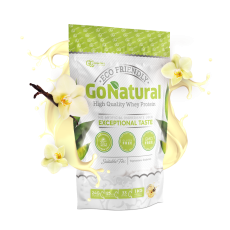 Baltymai GO NATURAL, 1 kg, koncentratas (vanilės skonio)