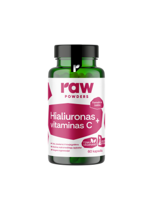 Hialuronas + vitaminas C, 60 kapsulių