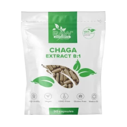 Čaga (Chaga) 8:1 ekstraktas, 500mg, 90 kapsulių